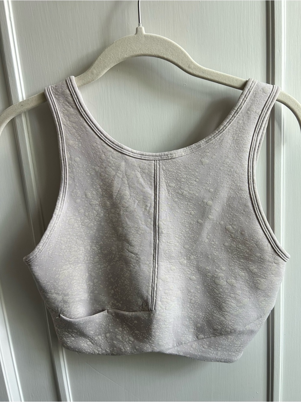 Lululemon Energetic Edge Cropped Tank  in Light Chrome